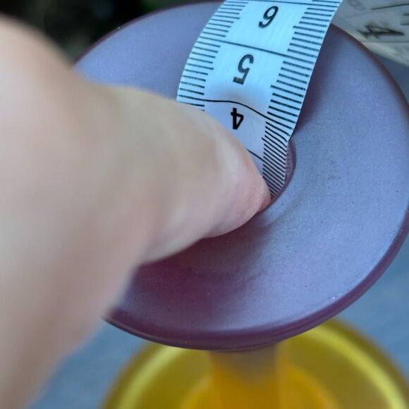 Pair of Vintage Satin Pressed Glass Candle Holders with Amber Purple Gradient - Picture 14 of 15